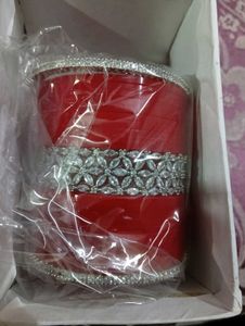 Bridal Red Chura with Stone Details...