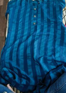 Blue Striped Kurta