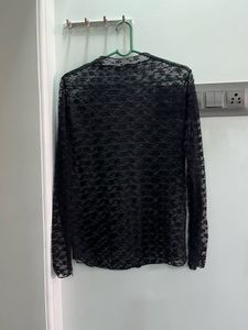 Sheer Black Lace Top