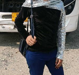Sparkly Sequin Sleeve Top only one