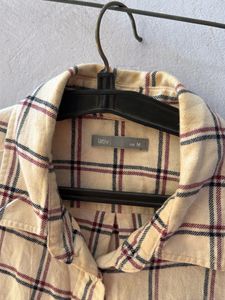 Checked Long Sleeve Button-Up Shirt