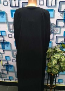 Elegant Black Burqa Nida Fabric Smoothly