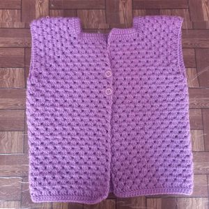Handmade Crochet Vest - Purple