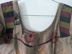 Raw silk kurta set