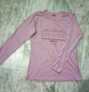 Pink Full Sleeves T Shirt