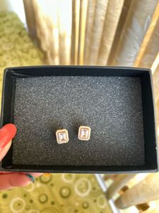Elegant Emerald Cut Stud Earrings