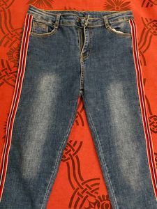 Striped Side Jeans