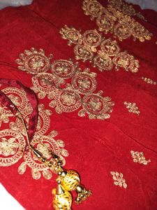 beautiful velvet lehnga with stitched blouse a