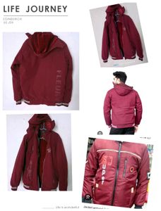 Maroon Hooded Jacket