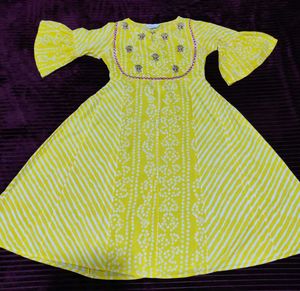 Bhama Couture Yellow Kurta Plazoo Set