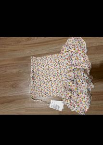 Chic Floral Smocked Mini Skirt