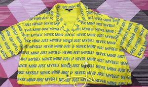 Yellow "Never Mind Just Myself" Cropped Shirt