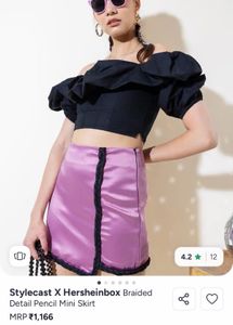Satin Wrap Mini Skirt