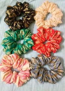Scrunchies Multicolour (Set of 6)