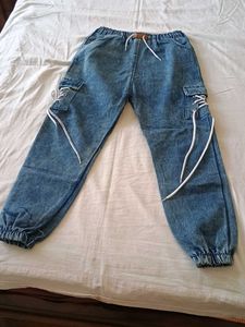 stylish cargo blue joggers
