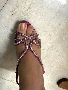 Sparkling Pink Stiletto Heels