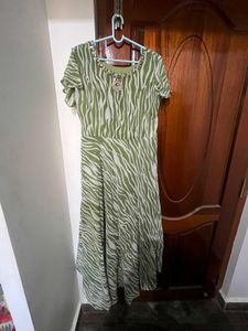 Stylish Green Zebra Print Kurta