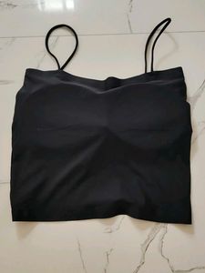 Sleek Black Spaghetti Strap Camisole Top