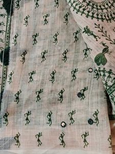 Hand-painted Warli Art Saree