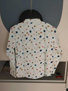 Boys' Patterned Button-Down Shirt
