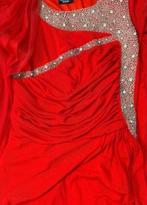 Red party dress