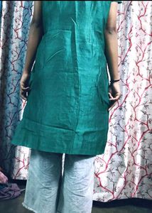 Green Embroidered Kurta