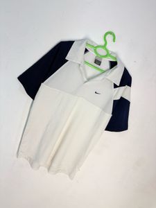 Nike Men's White &amp; Navy Polo Shirt