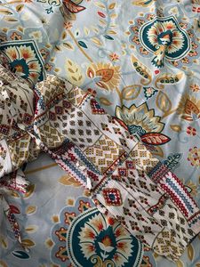 Boho Patchwork Off-Shoulder Top