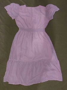 Chic Pink Swiss Dot Dress