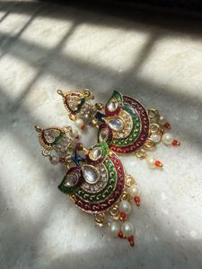 Exquisite Peacock Jhumka Earrings
