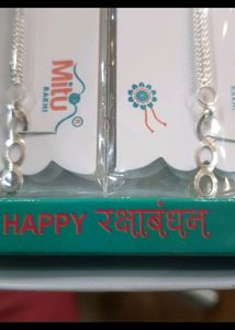 Silver Polish Rakhi Pecock🦚 Design (Peck Of 4)