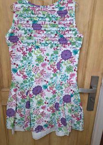 Floral Sleeveless A line dress
