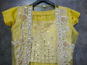 fabulous Yellow shrug dress