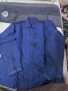 Men's Blue Long Sleeve Shirt