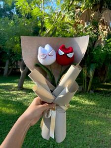 Crocheted Spiderman & Venom Tulip