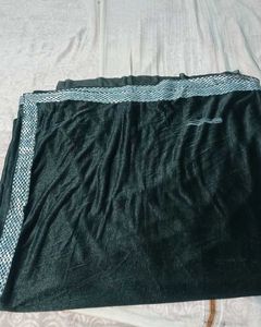 Title: Black Stylish Saree with Silver Border ,New