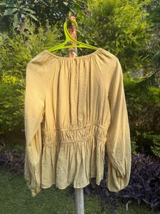 Mustard Peplum top