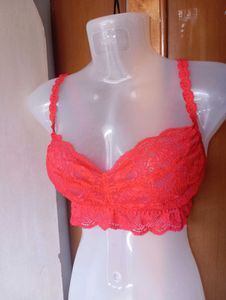 Lace Bralette - Red
