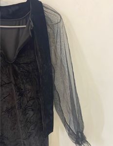Black Velvet Mini Dress