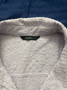 Textured Button-Up Shirt