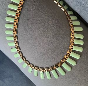 Sage Fringe Statement Necklace