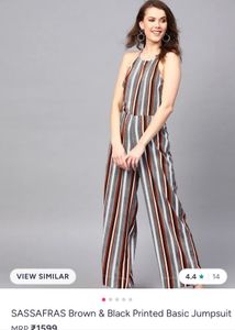 Striped Halter Neck Jumpsuit
