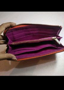 Tory Burch Robinson Orange Saffiano Wallet