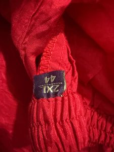 Chiffon red Kurta Set