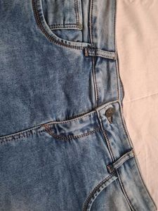 Stylish Blue Denim Mini Skirt