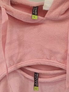 Bundle - Pink Cropped Hoodie with Matching Top