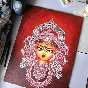 Handmade Goddess Durga Painting