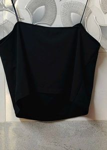Black Cami Top with Bow Detail H&amp;M