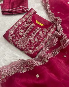 Embroidered Kurta Set with Dupatta