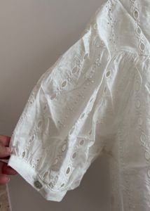 Zara - White Eyelet Top